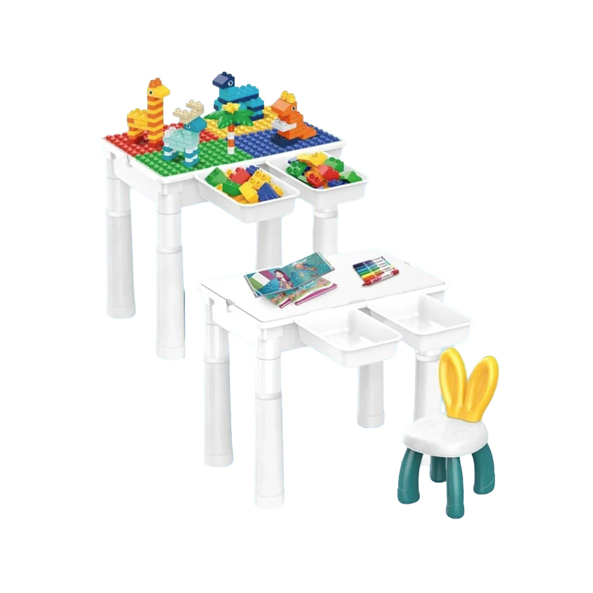 Block Table with Chair