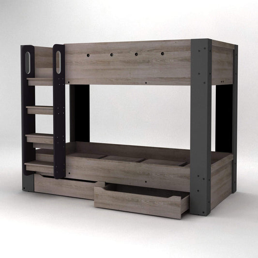 Industrial Bunk Bed with Storage Drawer MWDB06