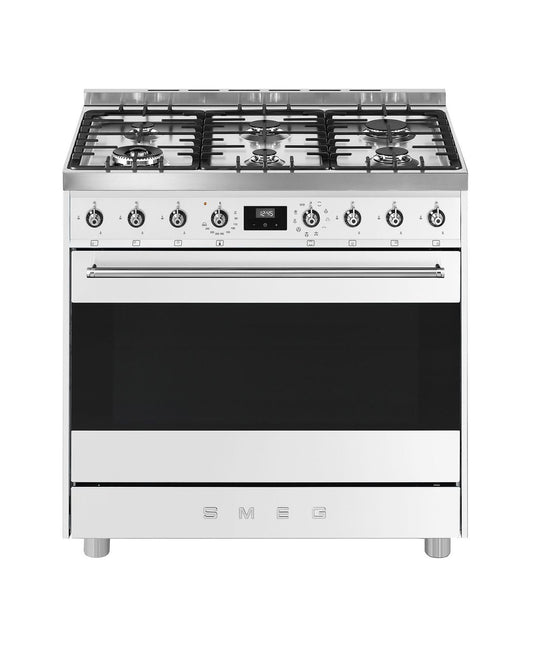 Smeg 90cm White Symphony Cooker & Multifunction Oven C9MABSSA9