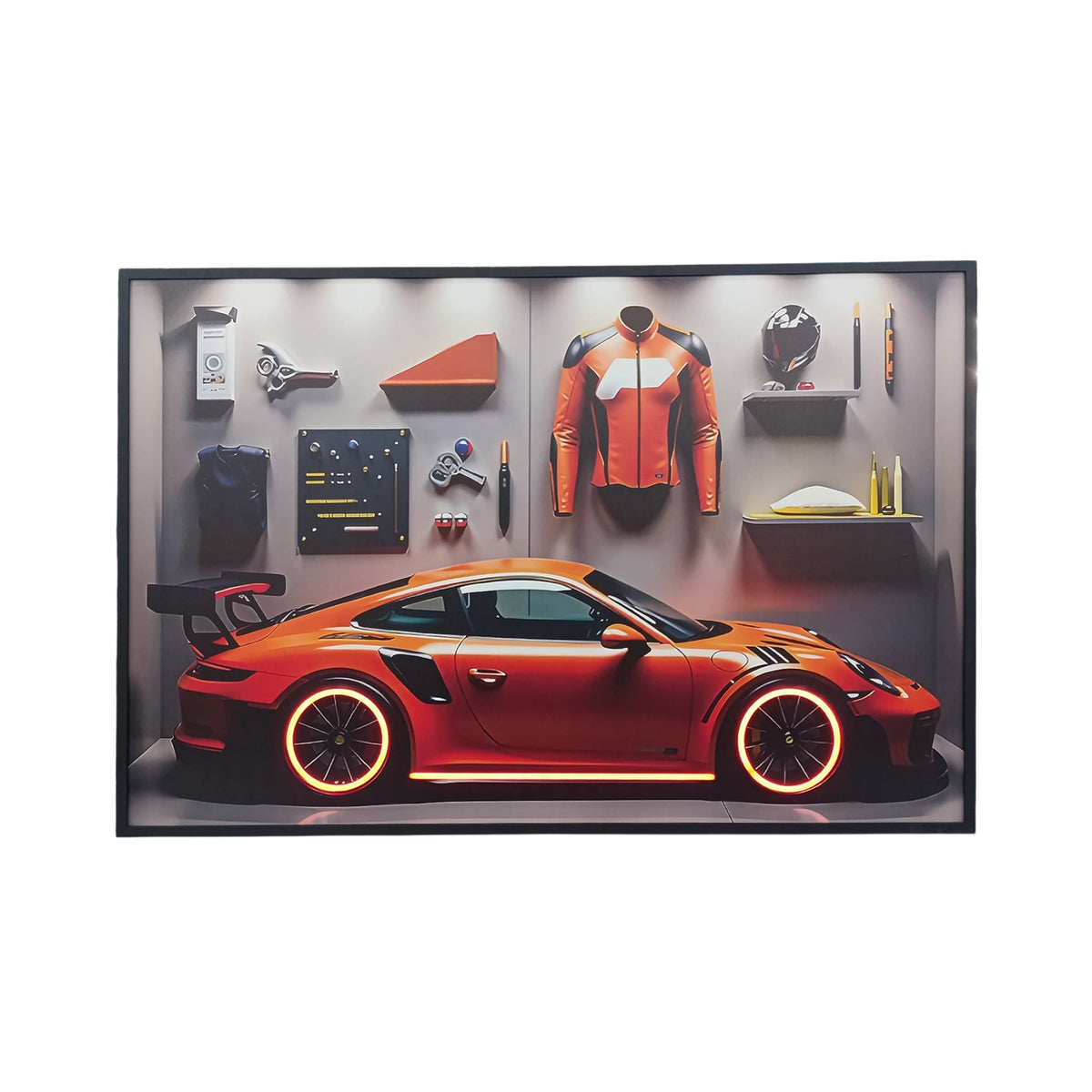 120 x 80cm Car Frame with Accessories Orange
