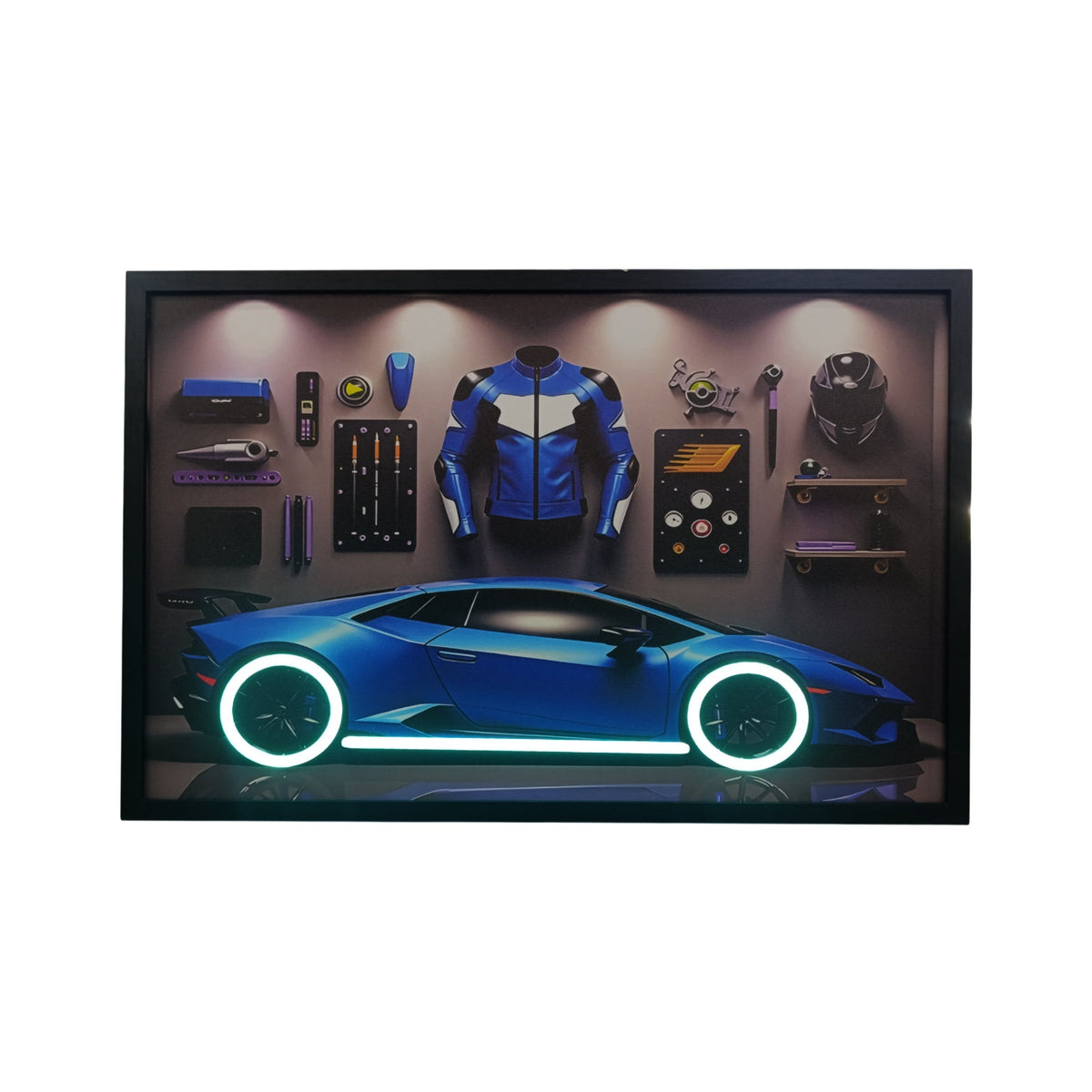 70 x 40cm Car Frame with Lights & Accessories