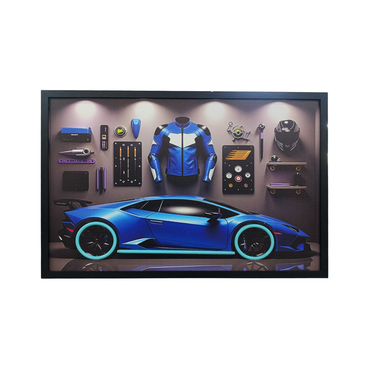 70 x 40cm Car Frame with Lights & Accessories