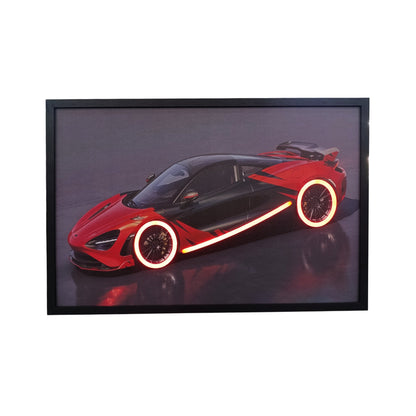 120 x 80cm Car Frame with Lights Red