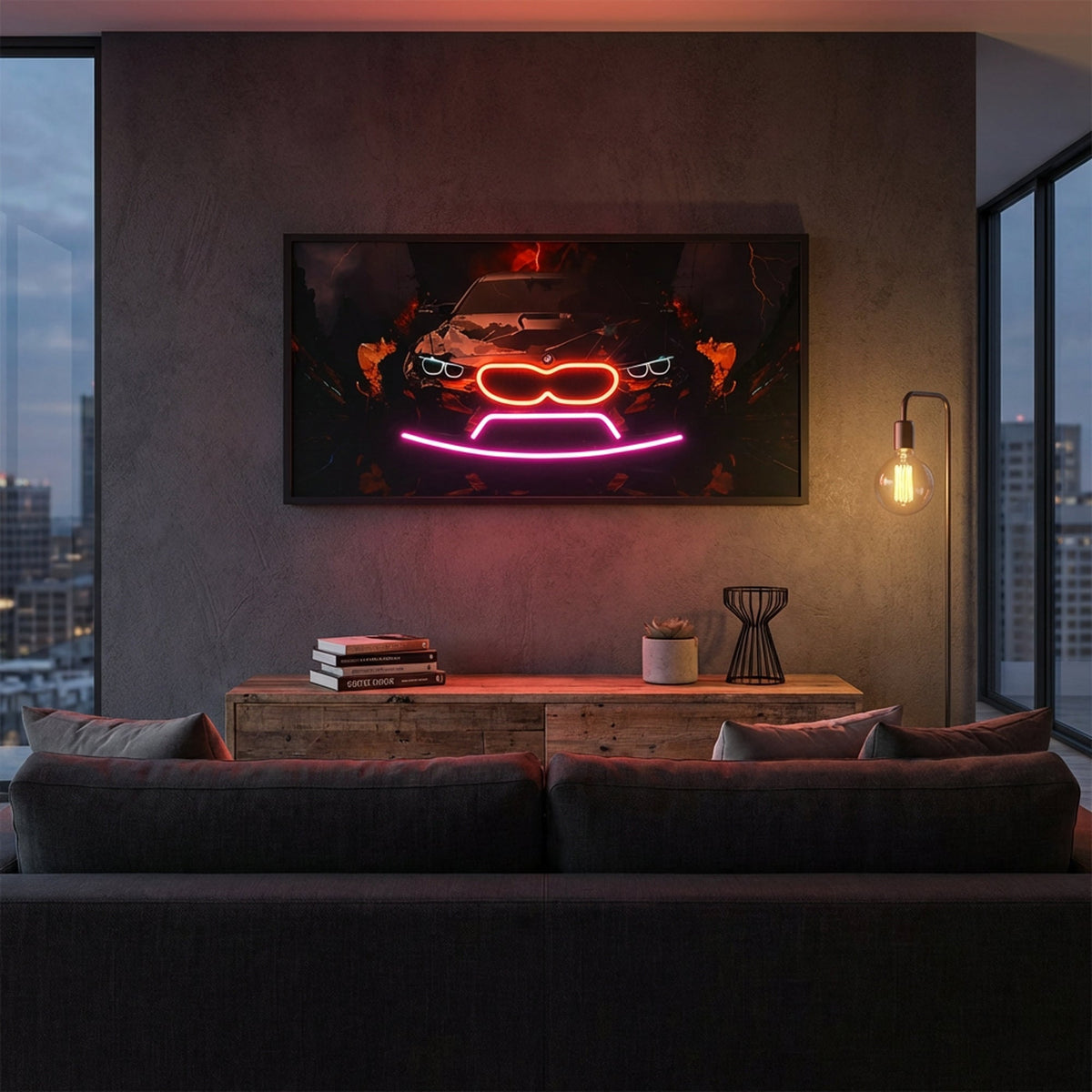 100 x 40cm Car Frame with Lights