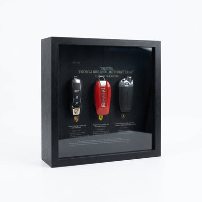 25 x 25cm Sports Car Key Frame Black