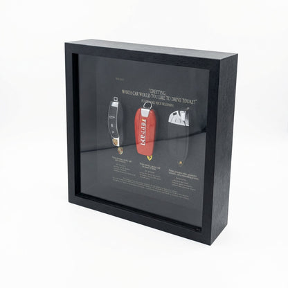 25 x 25cm Sports Car Key Frame Black
