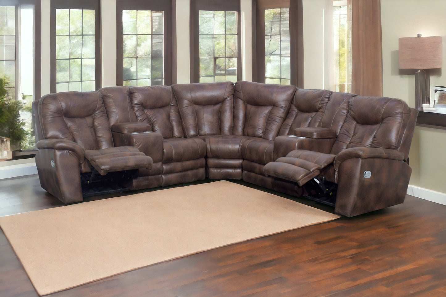 Caxton Corner Sofa 3pc Brown