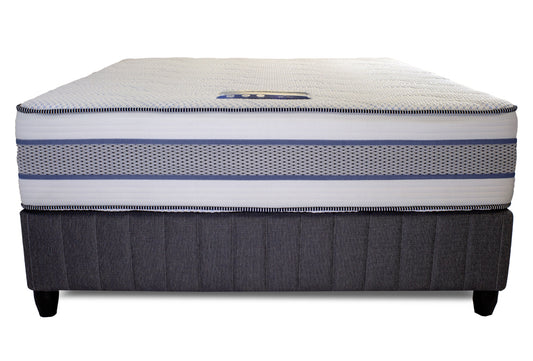 Cloud Nine Glacier queen bed on MJ base