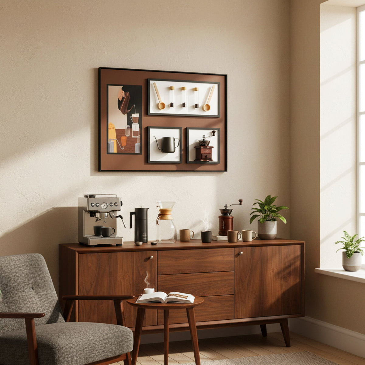 60 x 80cm Coffee Frame Brown