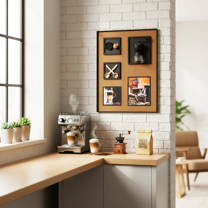 60 x 80cm Coffee Wall Frame Brown