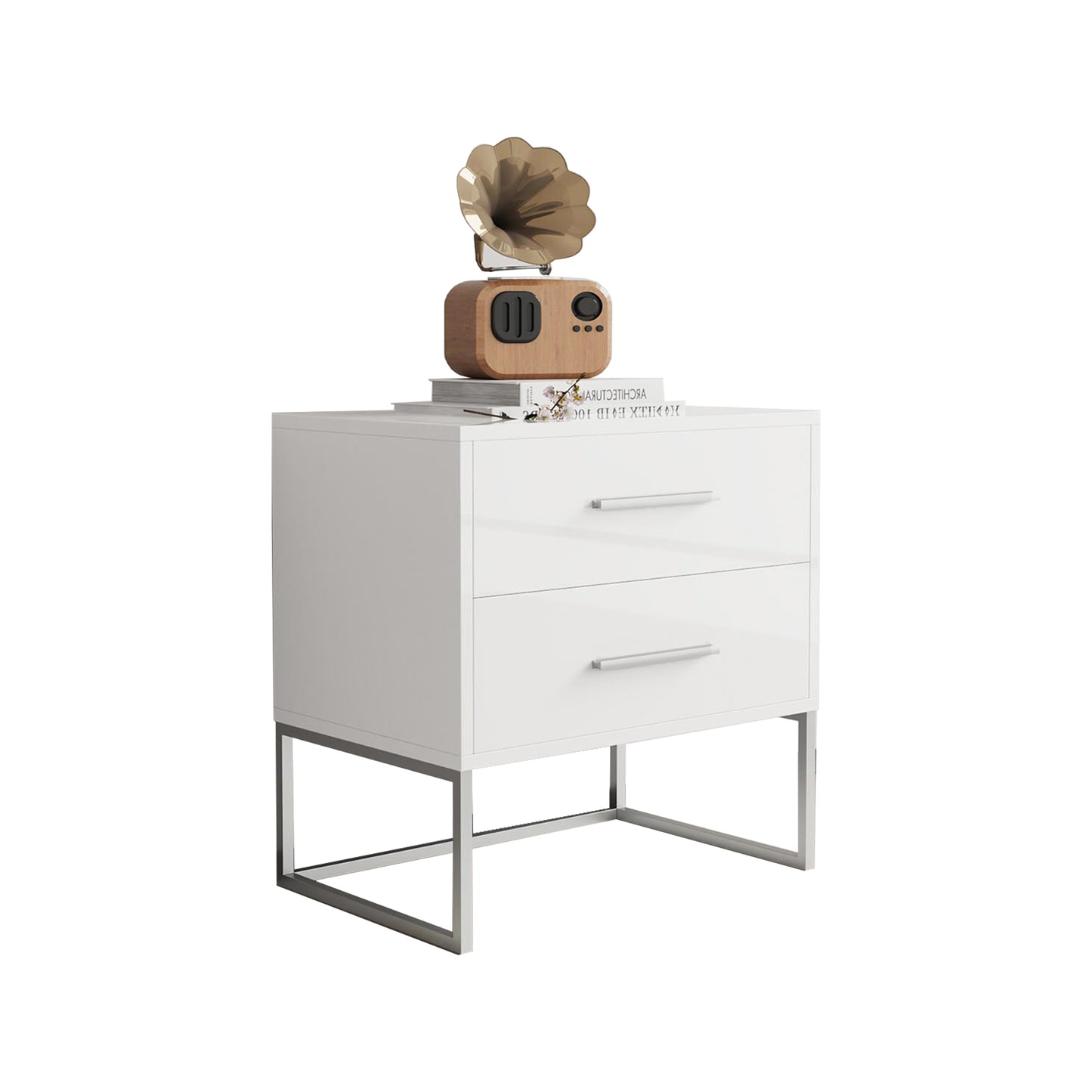 MW234 Contemporary Nightstand – White