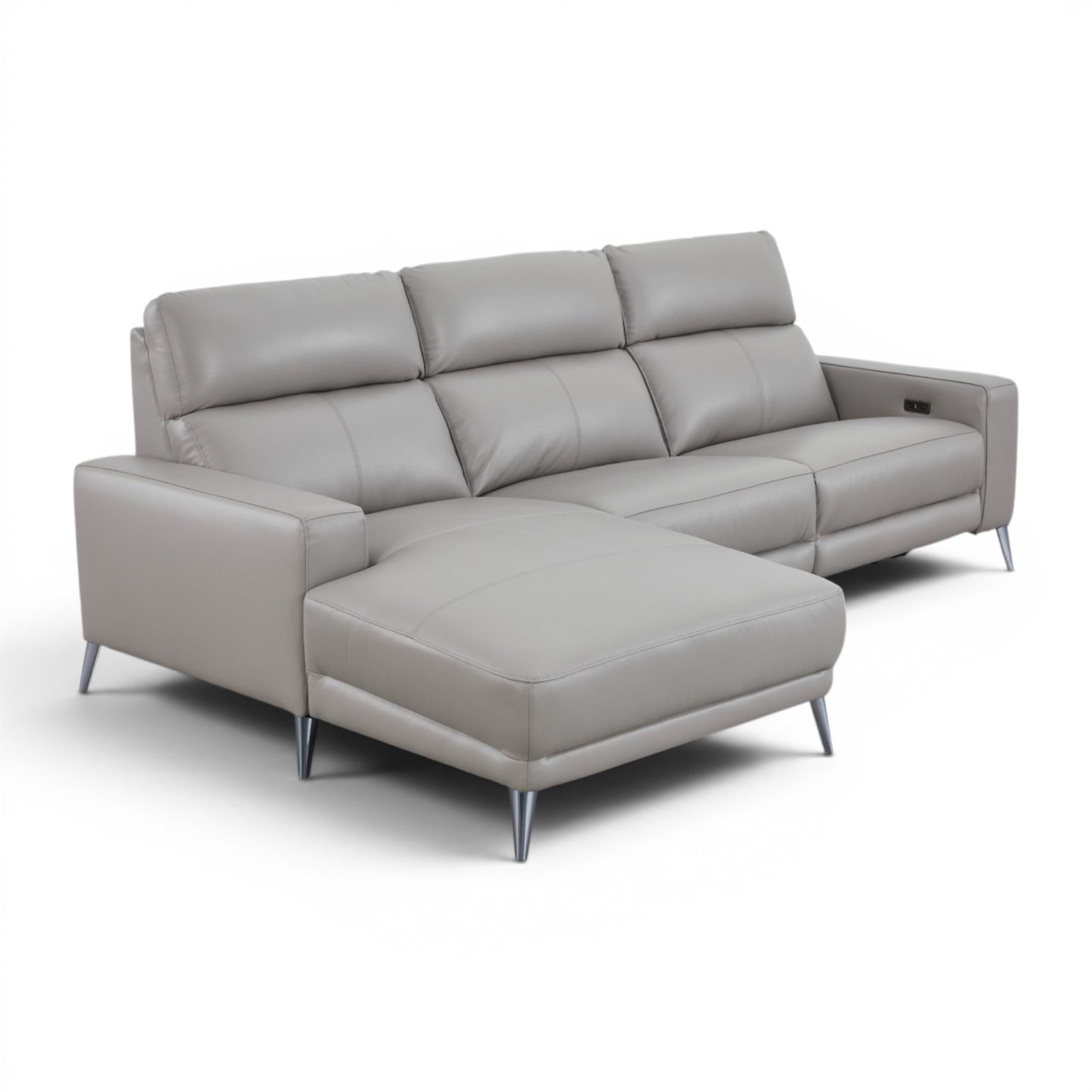 Corner Leather Daybed WIth Electric Recliner 51698M