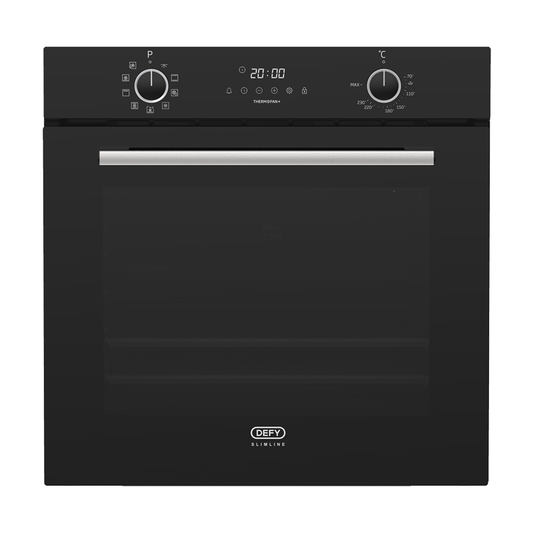Defy Slimline 60cm Built-In Oven - Black - DBO689