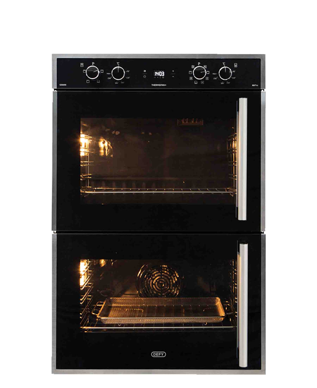 Defy Gemini Gourmet Multifunction Double Oven - Black