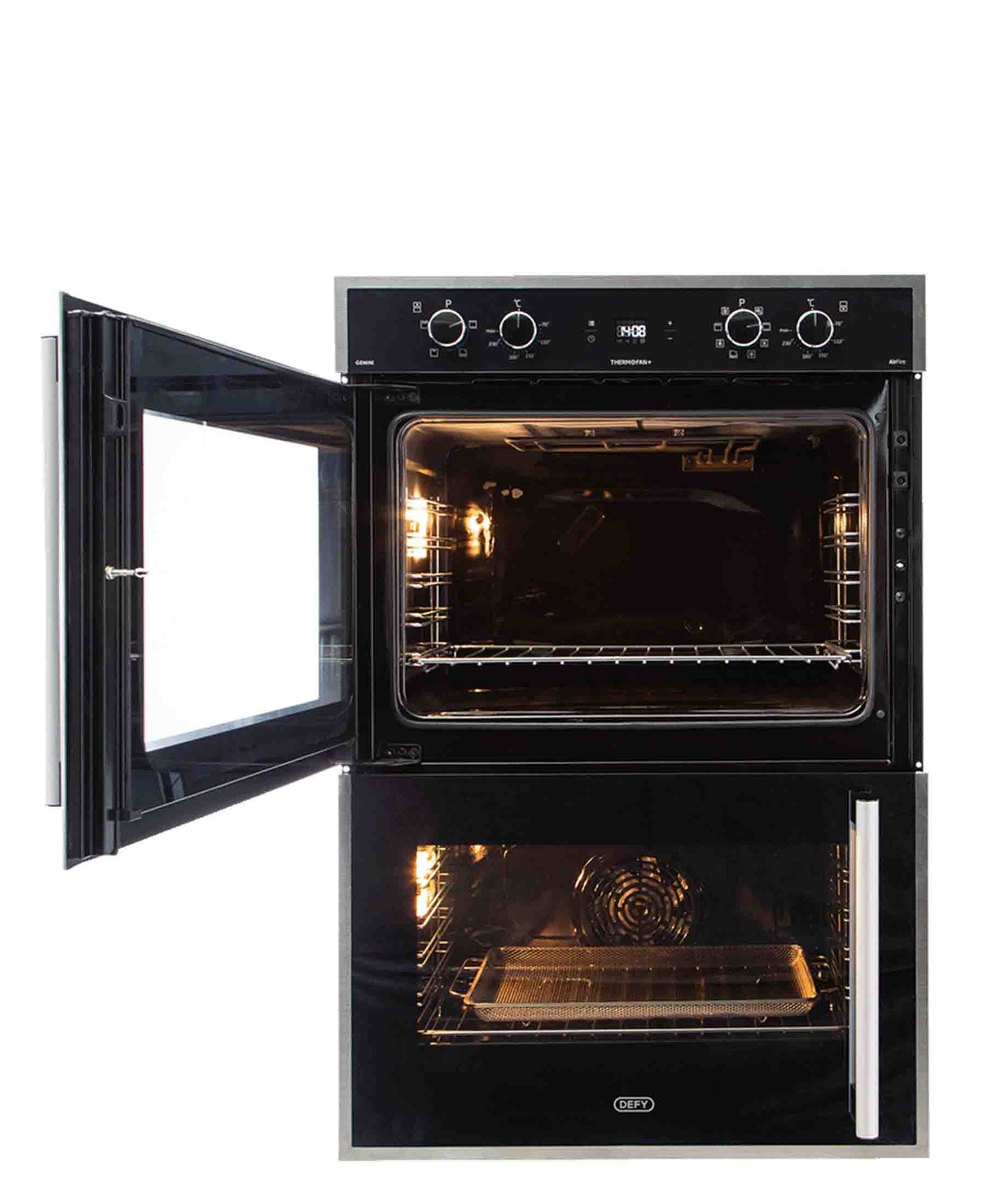 Defy Gemini Gourmet Multifunction Double Oven - Black