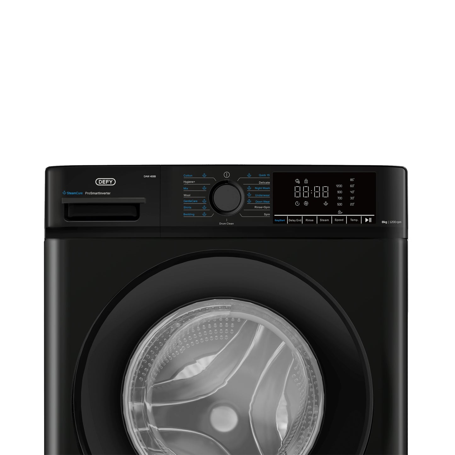 Defy 8kg Midnight Black Front Loader Washing Machine DAW408B