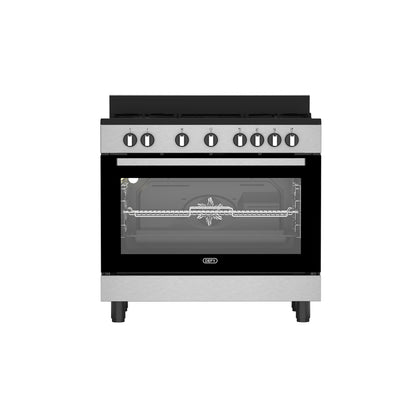 Defy 90cm Gas Electric Range Cooker Thermofan+ Black/Inox DGS90GEBI
