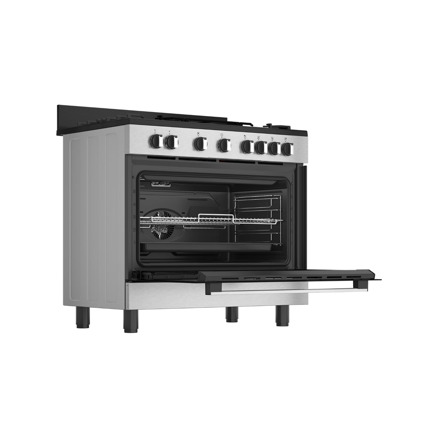Defy 90cm Gas Electric Range Cooker Thermofan+ Black/Inox DGS90GEBI