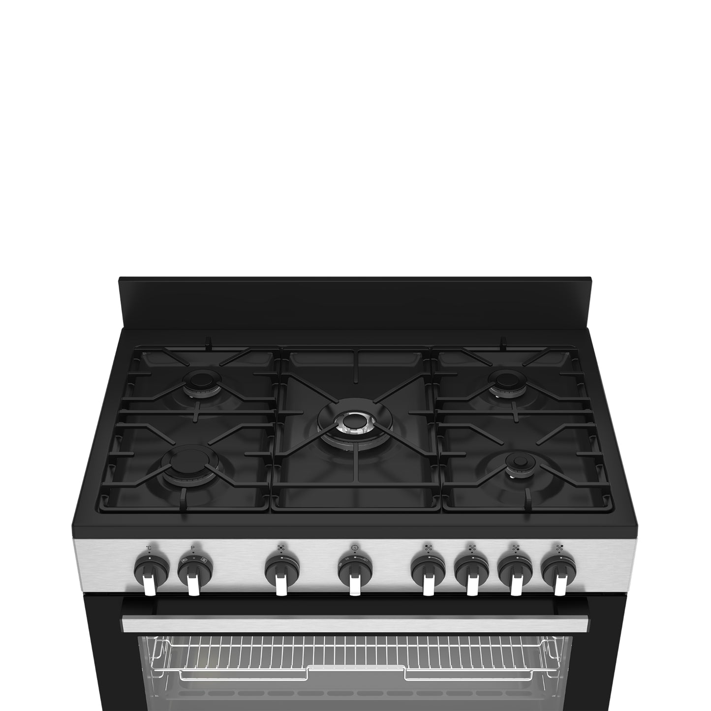 Defy 90cm Gas Electric Range Cooker Thermofan+ Black/Inox DGS90GEBI