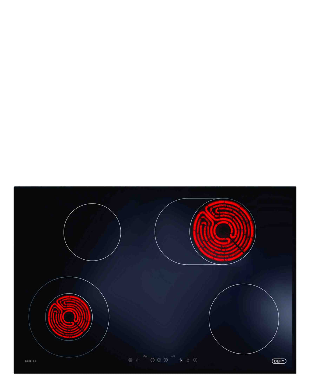 Defy Gemini Ceramic Hob -  Black