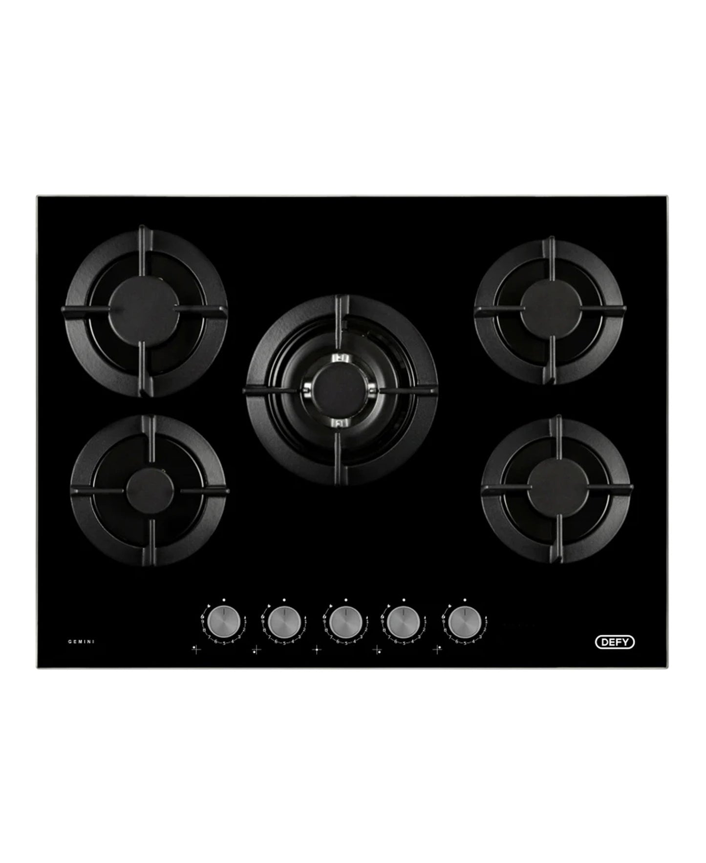 Defy Gemini Gas on Glass Hob Black