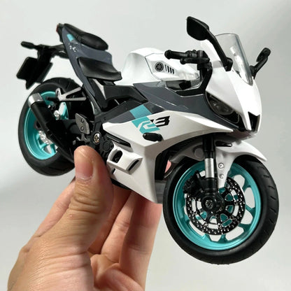 1:12 Diecast Motorcycle Model Light Blue