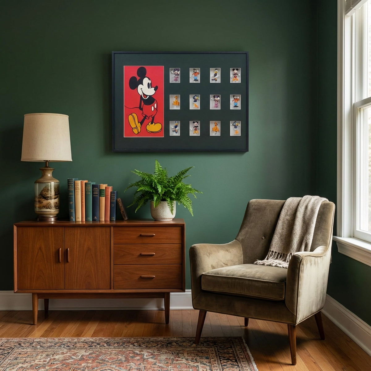 60 x 80cm Mickey Mouse Wall Art Multicoloured