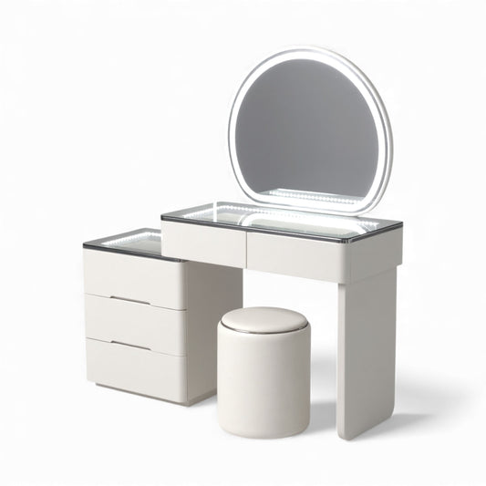 Dressing Table With LED Mirror Grey Top 9904