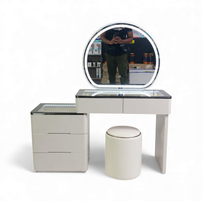 Dressing Table With LED Mirror Grey Top 9904
