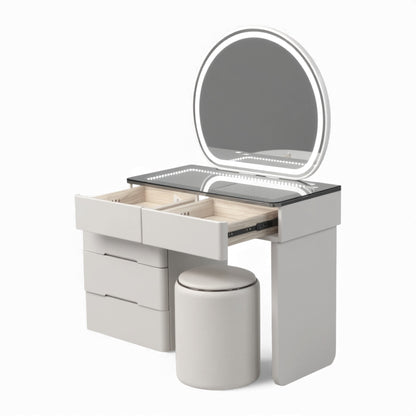 Dressing Table With LED Mirror Grey Top 9904