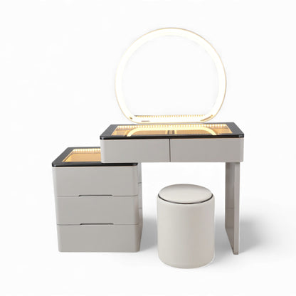 Dressing Table With LED Mirror Grey Top 9904