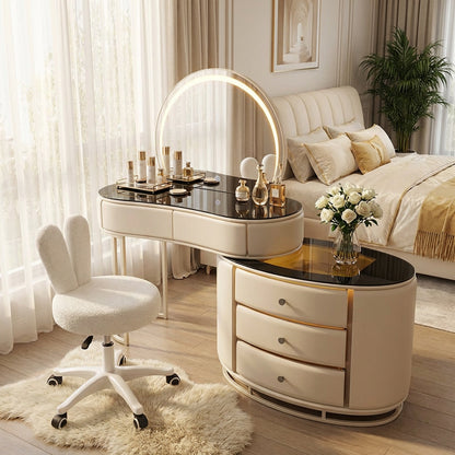 LED Dressing Table with Bunny Chair Cream