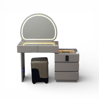 LED Dressing Table with Safe Beige