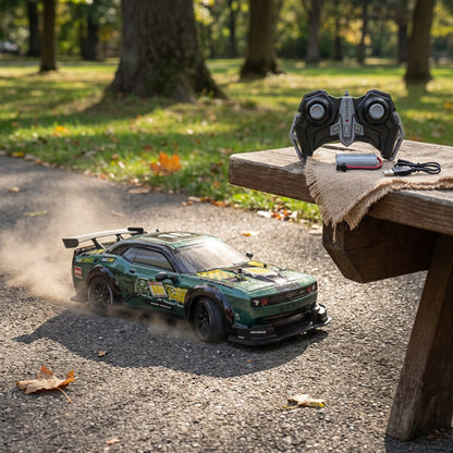 RC Drift Model Car Green