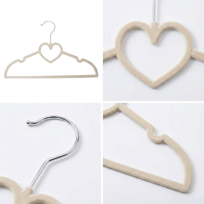 Kids velvet hanger chrome hook detail