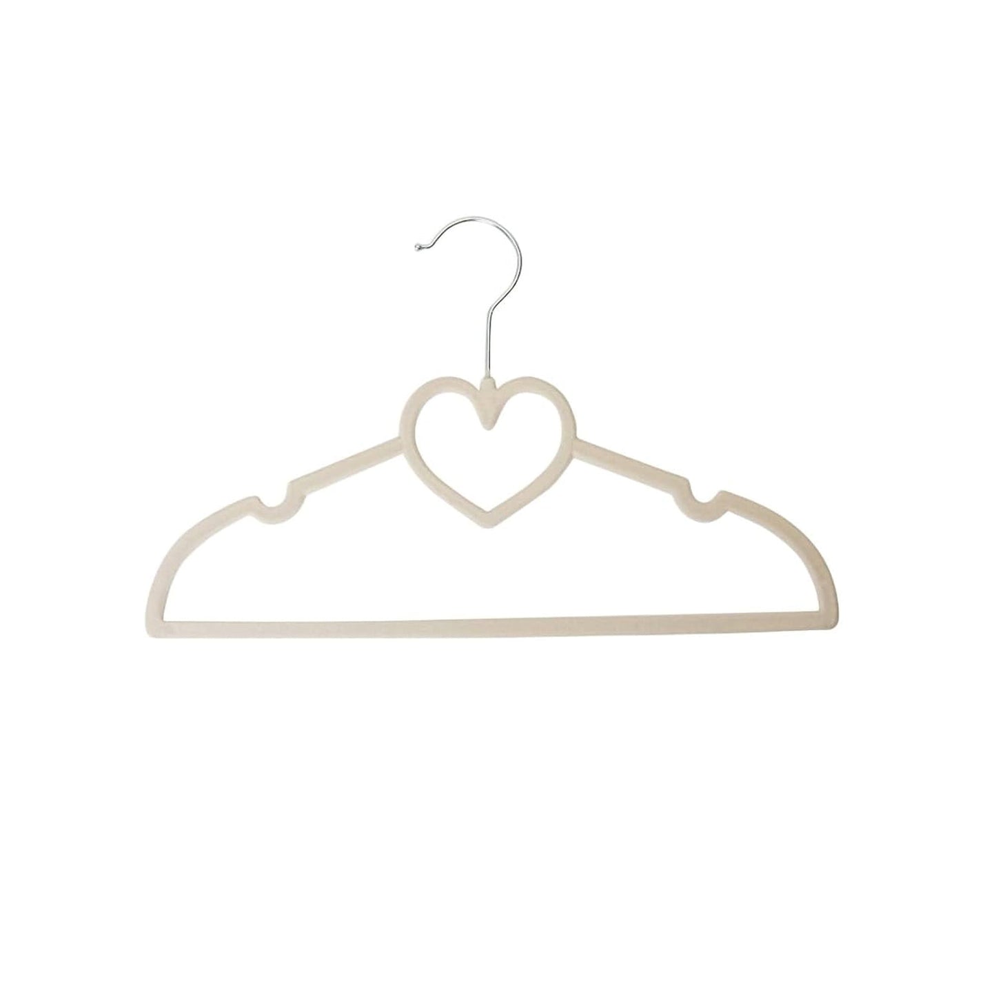 Kids velvet hanger chrome hook detail