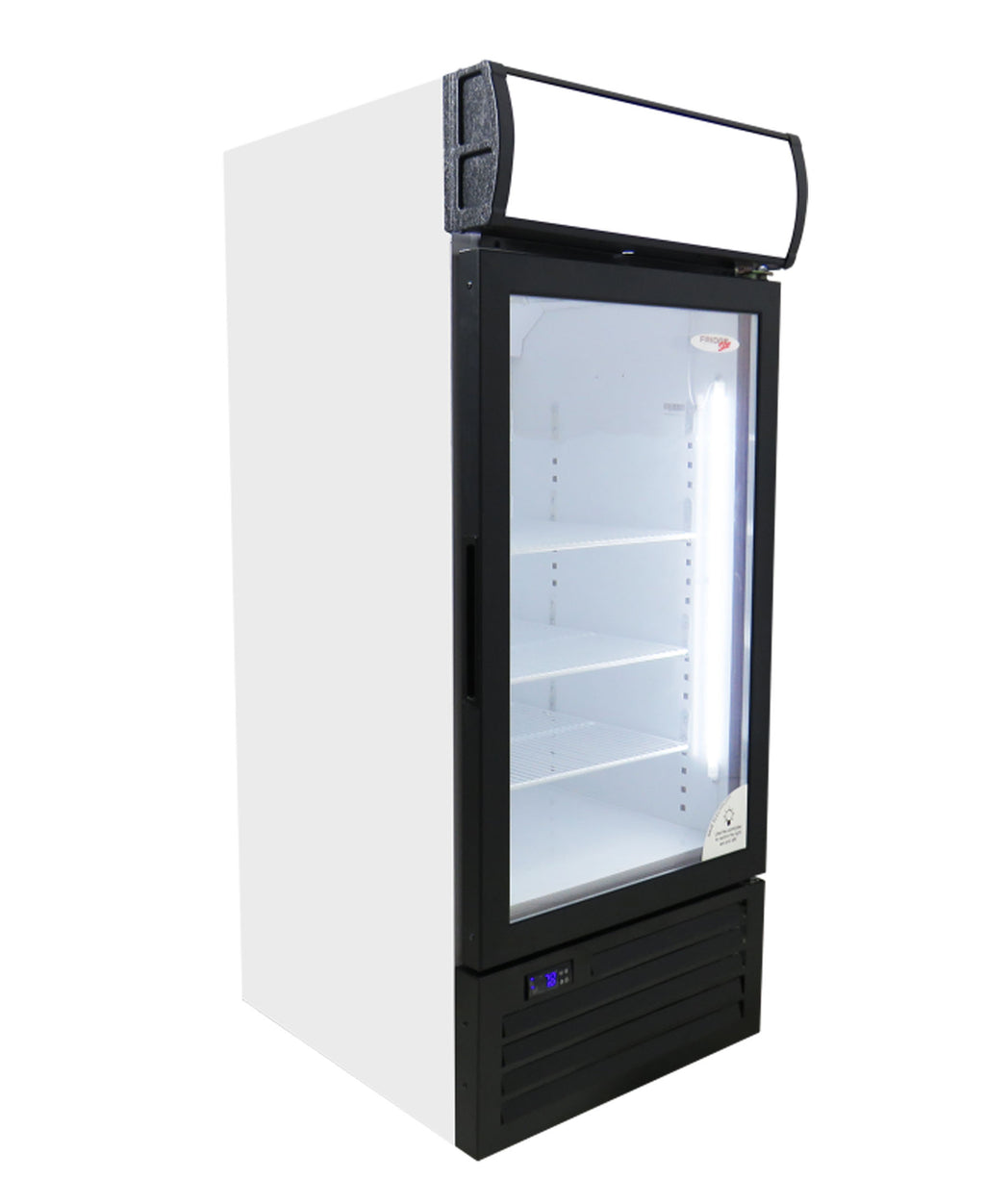 Fridge Star Hinged "Half" Door Beverage Cooler - Black & White