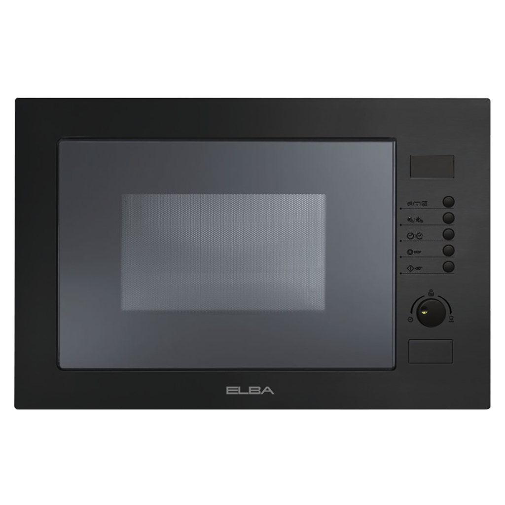 Elba Elio 38cm Built In Microwave Oven With Grill - Black - 02/EL 38B MW 25L