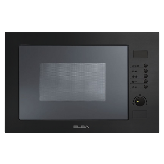 Elba Elio 38cm Built In Microwave Oven With Grill - Black - 02/EL 38B MW 25L
