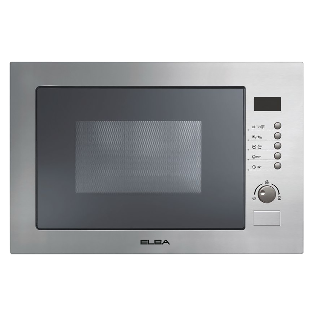 Elba Elio 38cm Built In Microwave Oven With Grill - Stainless Steel - 02/EL 38X MW 25L
