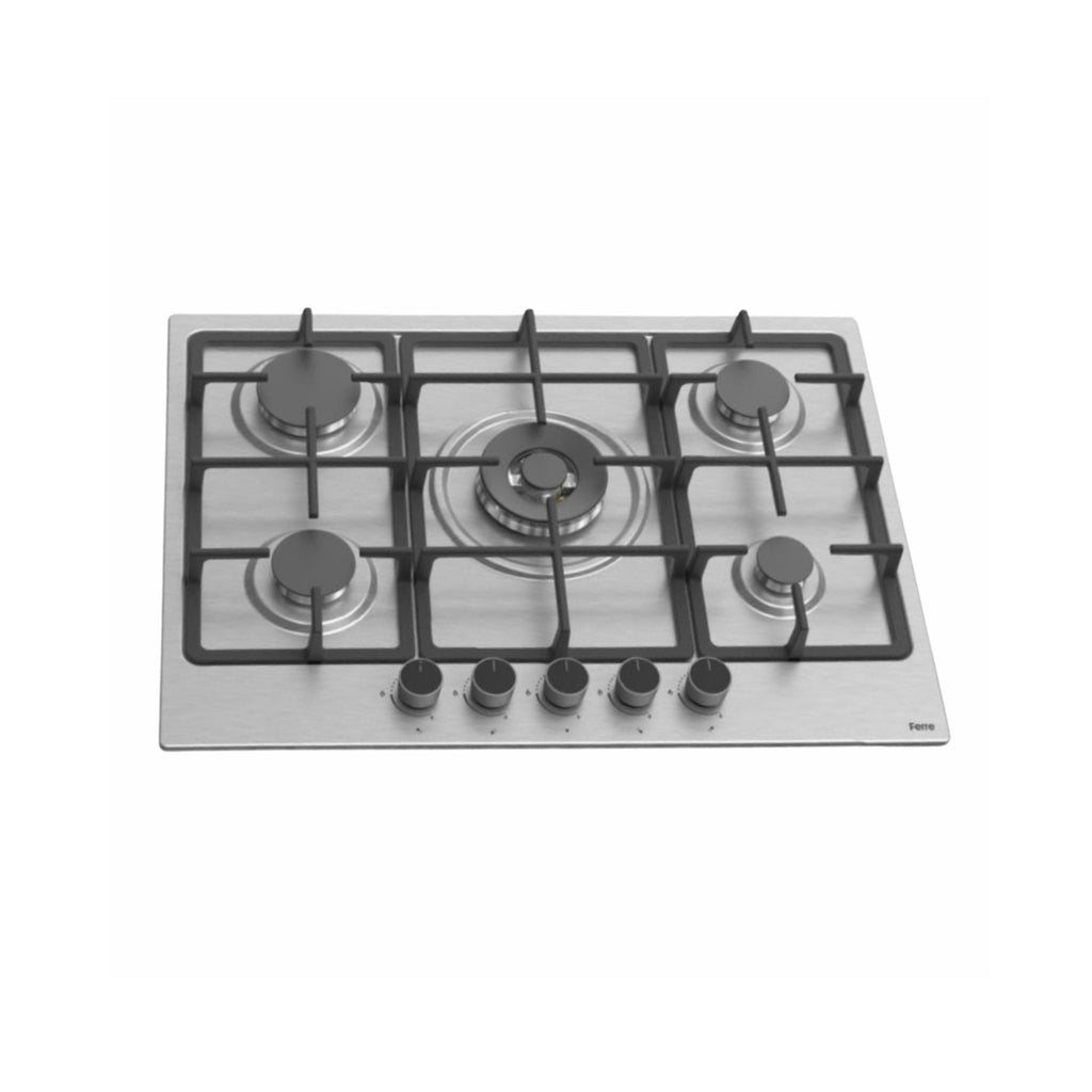 Ferre 75cm 5 Gas Burner Stainless Steel Hob - EL008