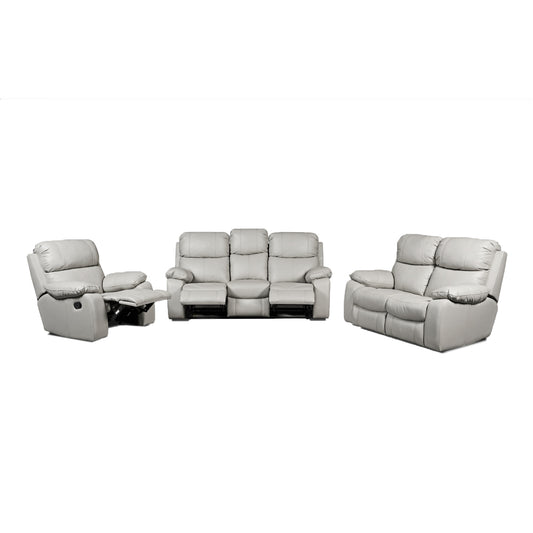 Earthline Milano Fabric 3.2.1 3 Action Recliner Lounge Suite Taupe