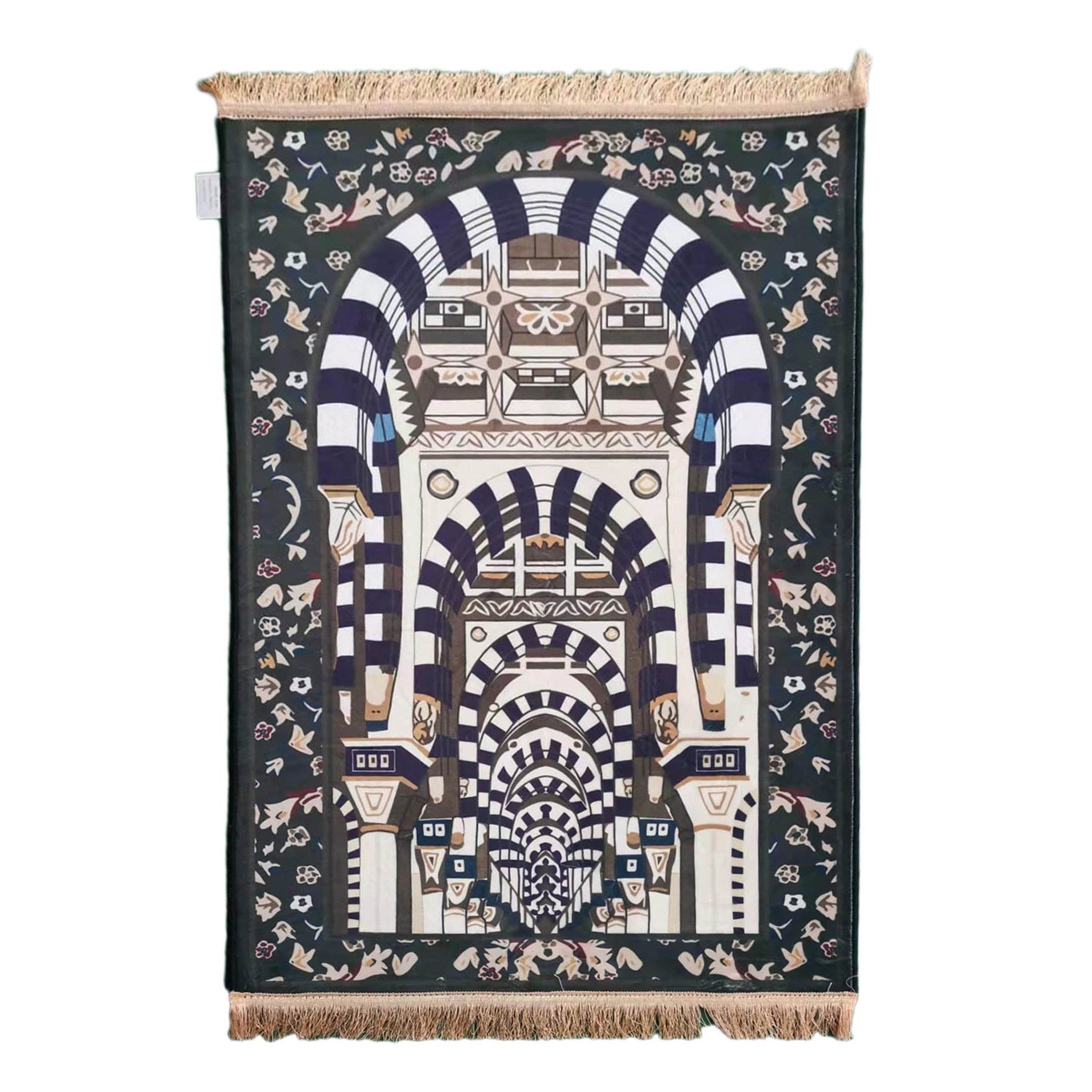 Musallah Sign Exotic Designs Musallah Prayer Mat Combo With Quraan Desk - Green ...