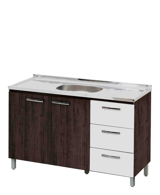 Brazil Kitchen Base With Sink – Arezo And White