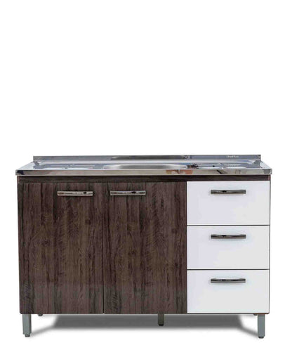 Brazil Kitchen Base With Sink – Arezo And White
