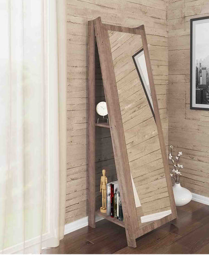 Freestanding Mirror With Shelves – Rustico
