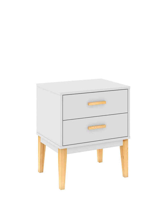 Modern 2 Drawer Bedside Brazillian Nightstand – Available In 2 Colours