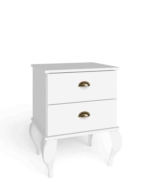 Modern 2 Drawer Brazillian Nightstand – Available In 2 Colours