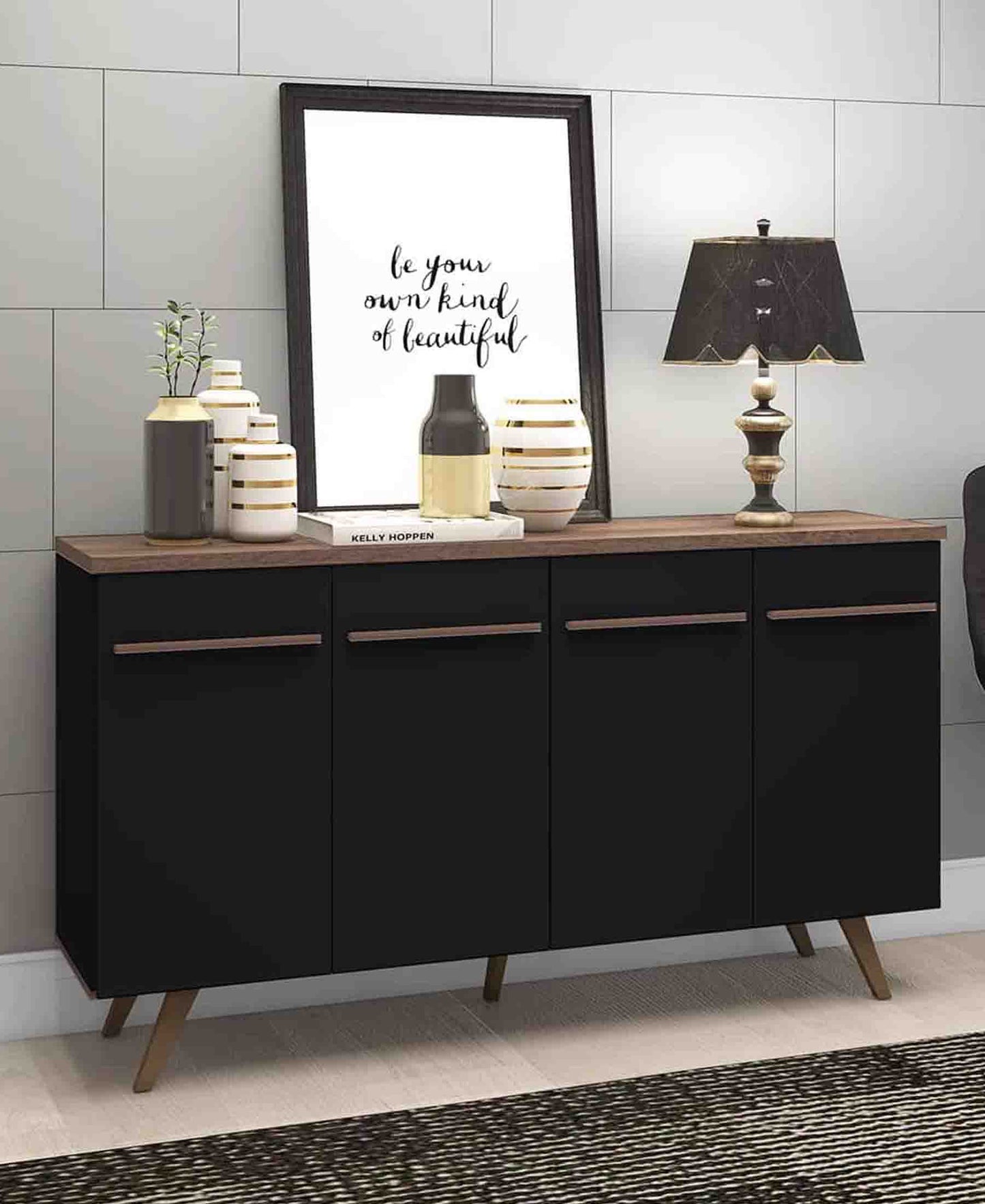 Modern Brazillian Side Table –  Black