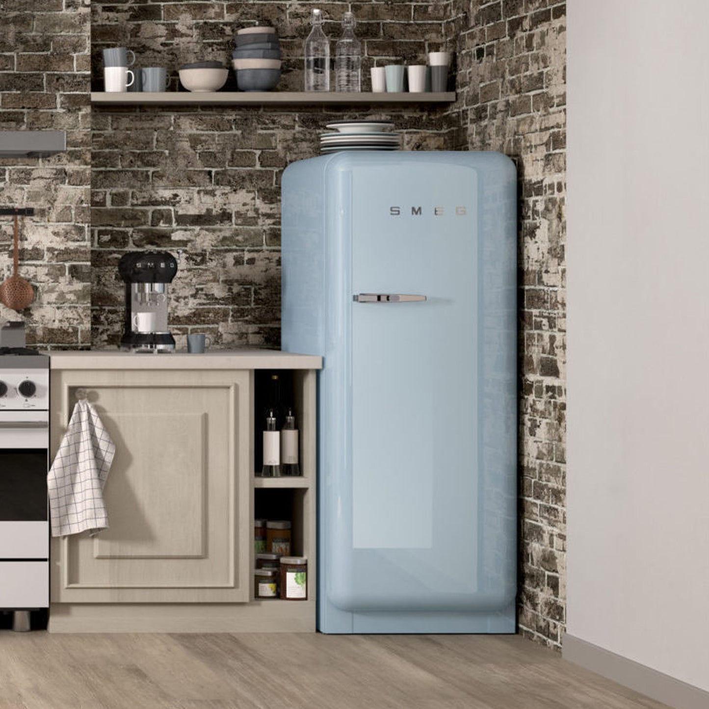 Smeg Retro Refrigerator - Pastel Blue